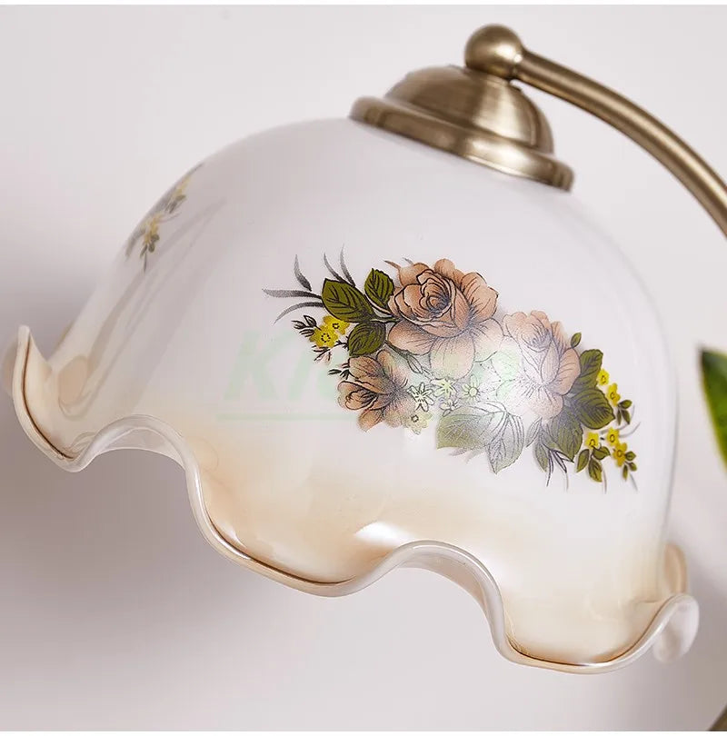 Flower Lamp – Frosted Glass & Metal Design
