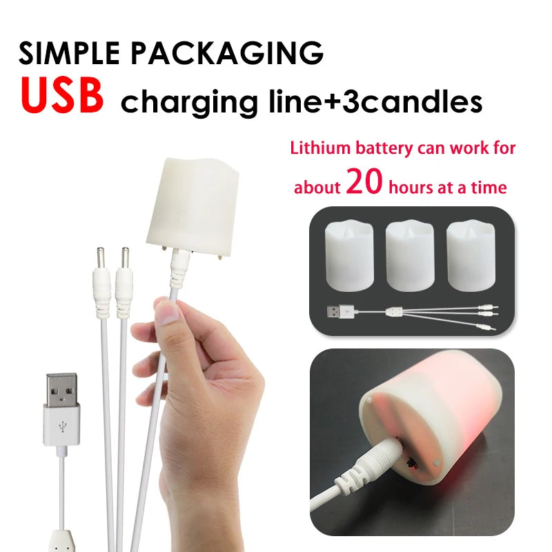 Rechargeable Flameless LED Candles with Remote and Timer