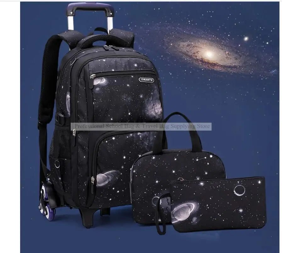 Rolling School Backpack – Detachable Trolley & Set Options