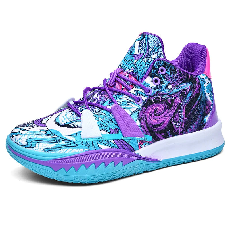 Men's Basketball Style Fashion Sneakers — Air Cushion Mesh Lace-Up Sports Shoes (Sizes 36-45)