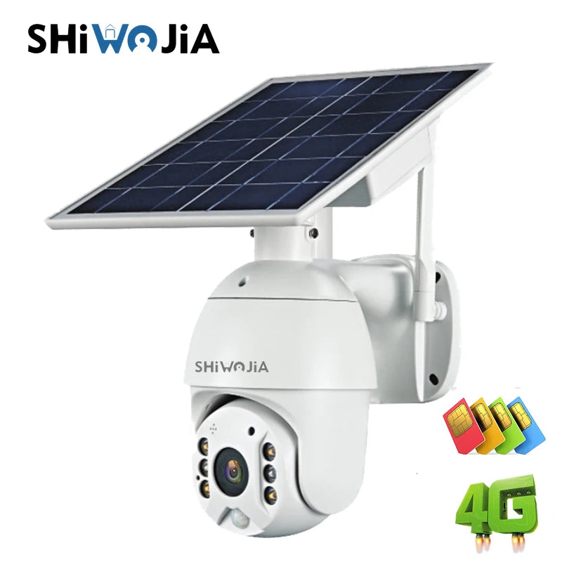 SHIWOJIA Solar Security Camera – 4G or Wi-Fi Options