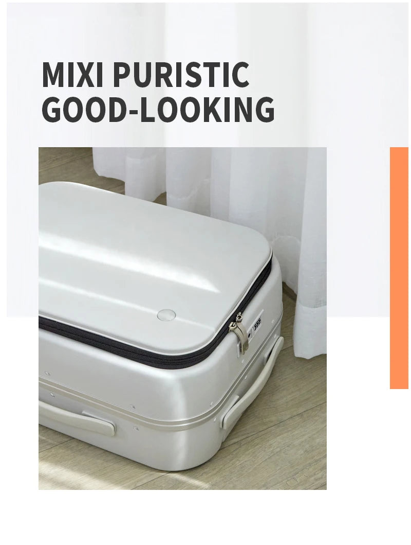 Mixi Patent Design PC Aluminum Frame Suitcase – Award-Winning Carry-On Rolling Luggage 18/20/24 Inch