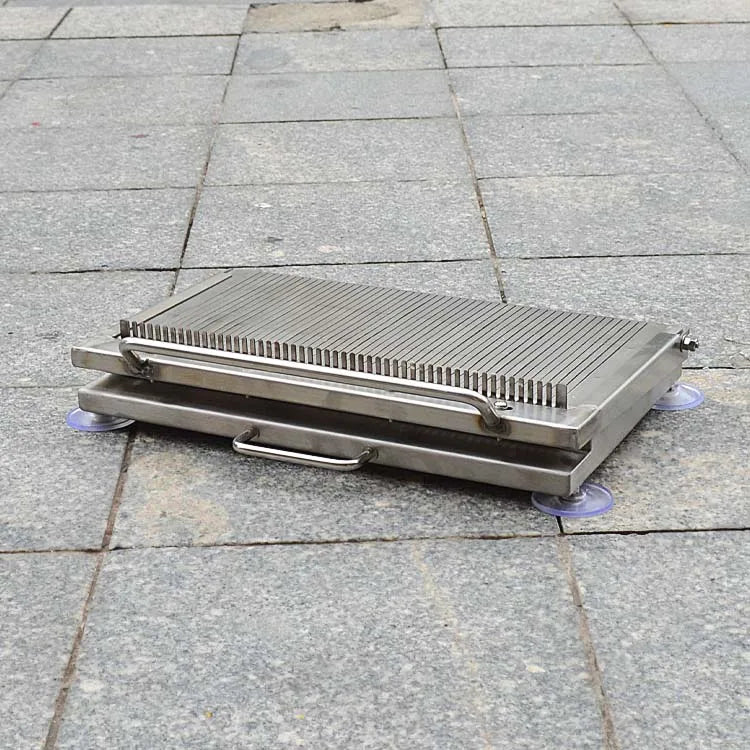 Stainless Steel Double-Blade Manual Slicer — Multifunctional Vegetable & Cooked Food Cutter