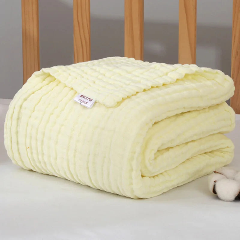 Baby Muslin Swaddle Blanket – Soft Cotton Newborn Wrap, Bath Towel & Stroller Cover, 105x105cm