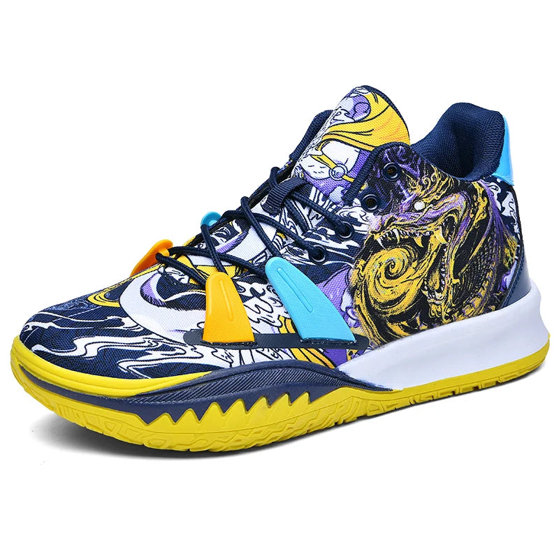 Men's Basketball Style Fashion Sneakers — Air Cushion Mesh Lace-Up Sports Shoes (Sizes 36-45)