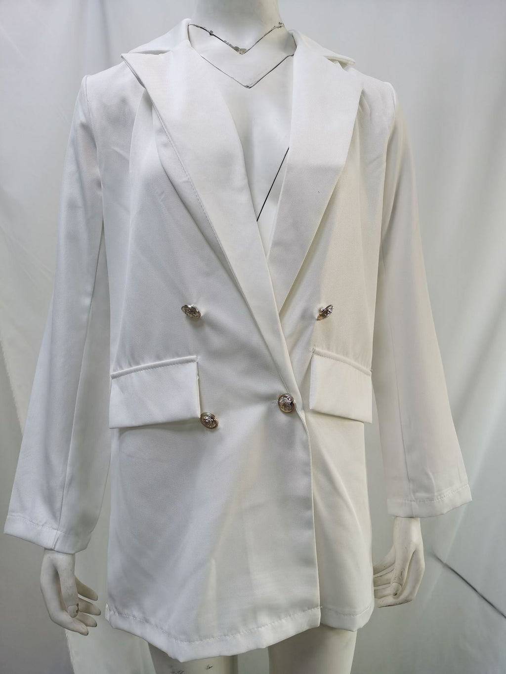 Women's Solid Color Lapel Cardigan Suit Jacket — Long Blazer