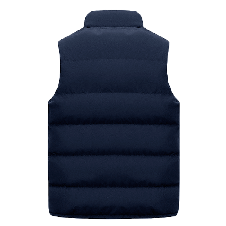 Men's Warm Sleeveless Vest Jacket — Waterproof Zipper Waistcoat for Autumn & Winter