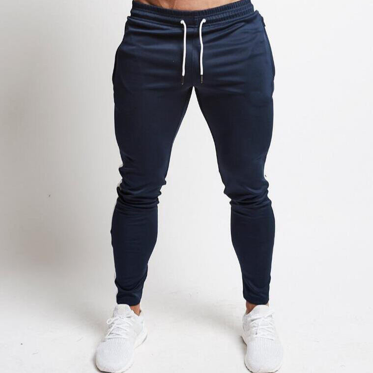 Men's Slim-Fit Gym Pants — Outdoor Sports Casual Trousers with Tapered Cuffs
