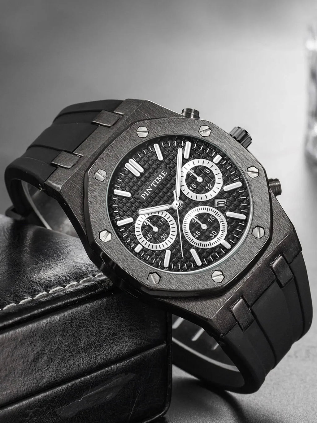 Men's Three-Dial Sports Watch — Multi-Function, Waterproof, Fashion Casual