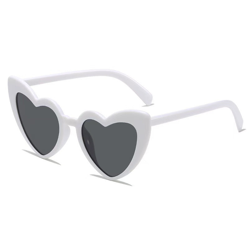 Cat-Eye Peach Heart Sunglasses — UV400 Anti-UV Sun Protection | Trendy Women's Shades