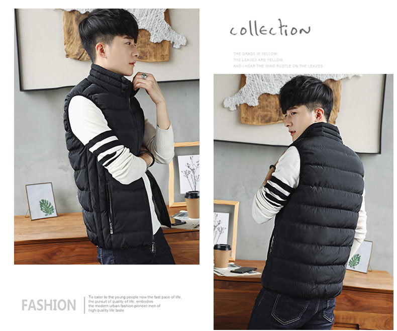 Men's Thick Windproof Sleeveless Vest Jacket — Warm Casual Waistcoat Gilet