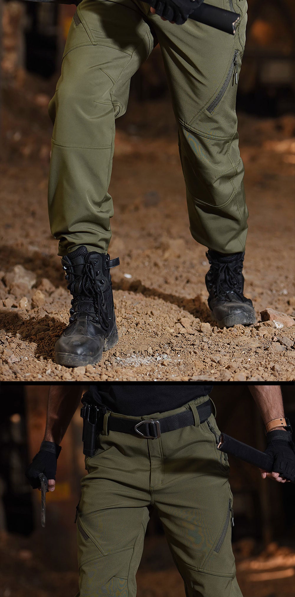 Fleece-Lined Tactical Pants for Men — Softshell Training, Workwear & Winter Camo Pants