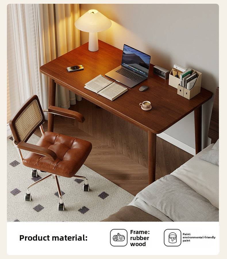 All Solid Wood Desk — L-Shape Pine Computer Desk with Bookshelf | Wall-Mounted Study Table