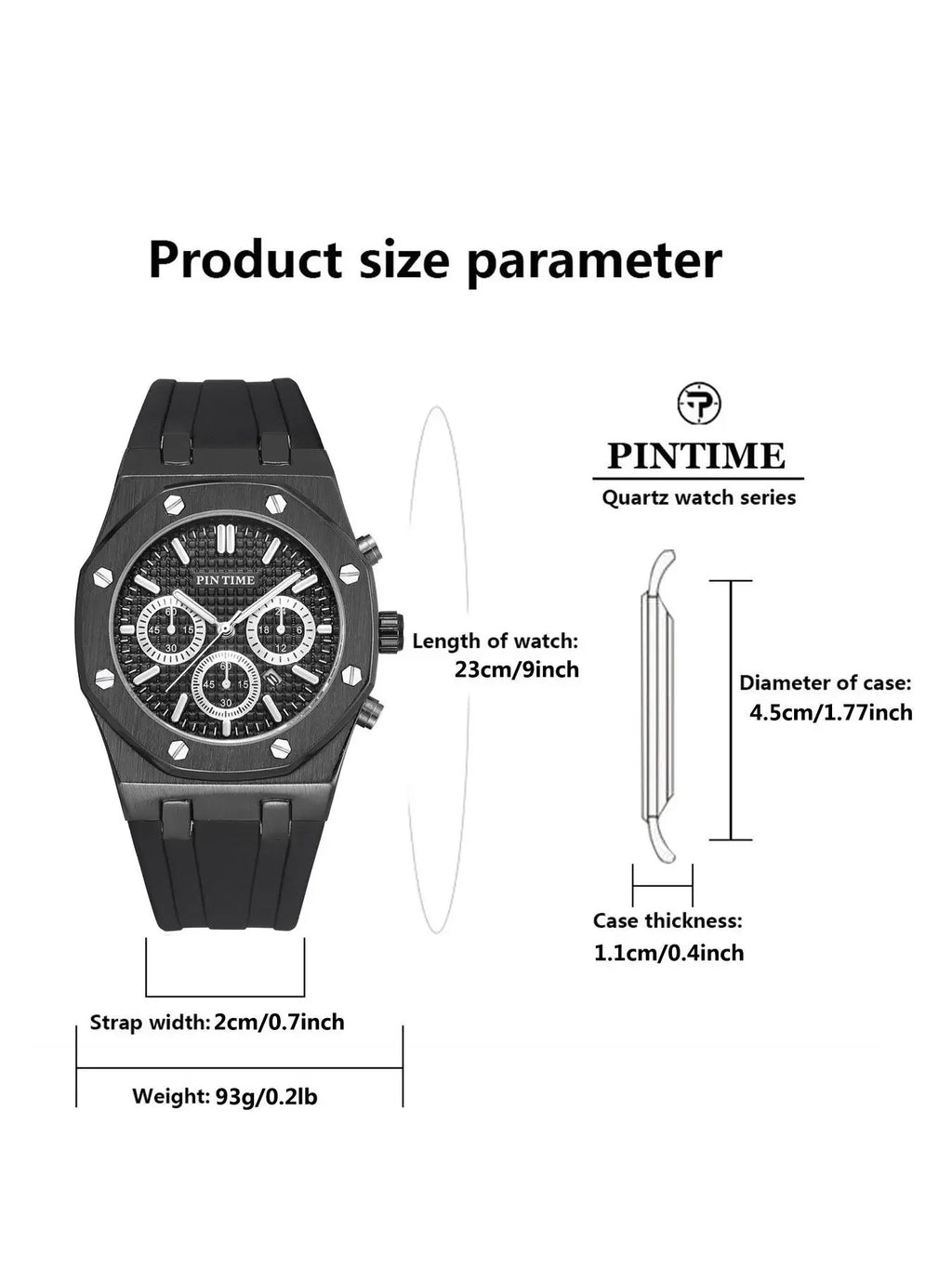 Men's Three-Dial Sports Watch — Multi-Function, Waterproof, Fashion Casual