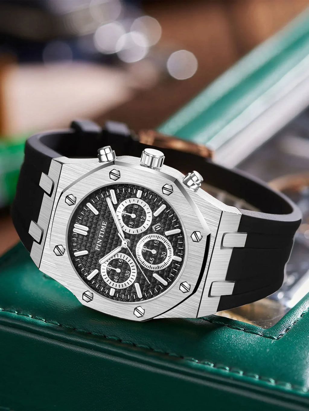 Men's Three-Dial Sports Watch — Multi-Function, Waterproof, Fashion Casual