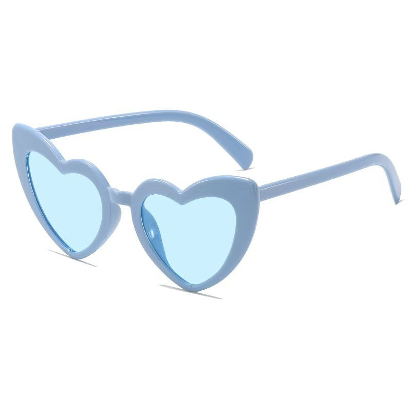 Cat-Eye Peach Heart Sunglasses — UV400 Anti-UV Sun Protection | Trendy Women's Shades