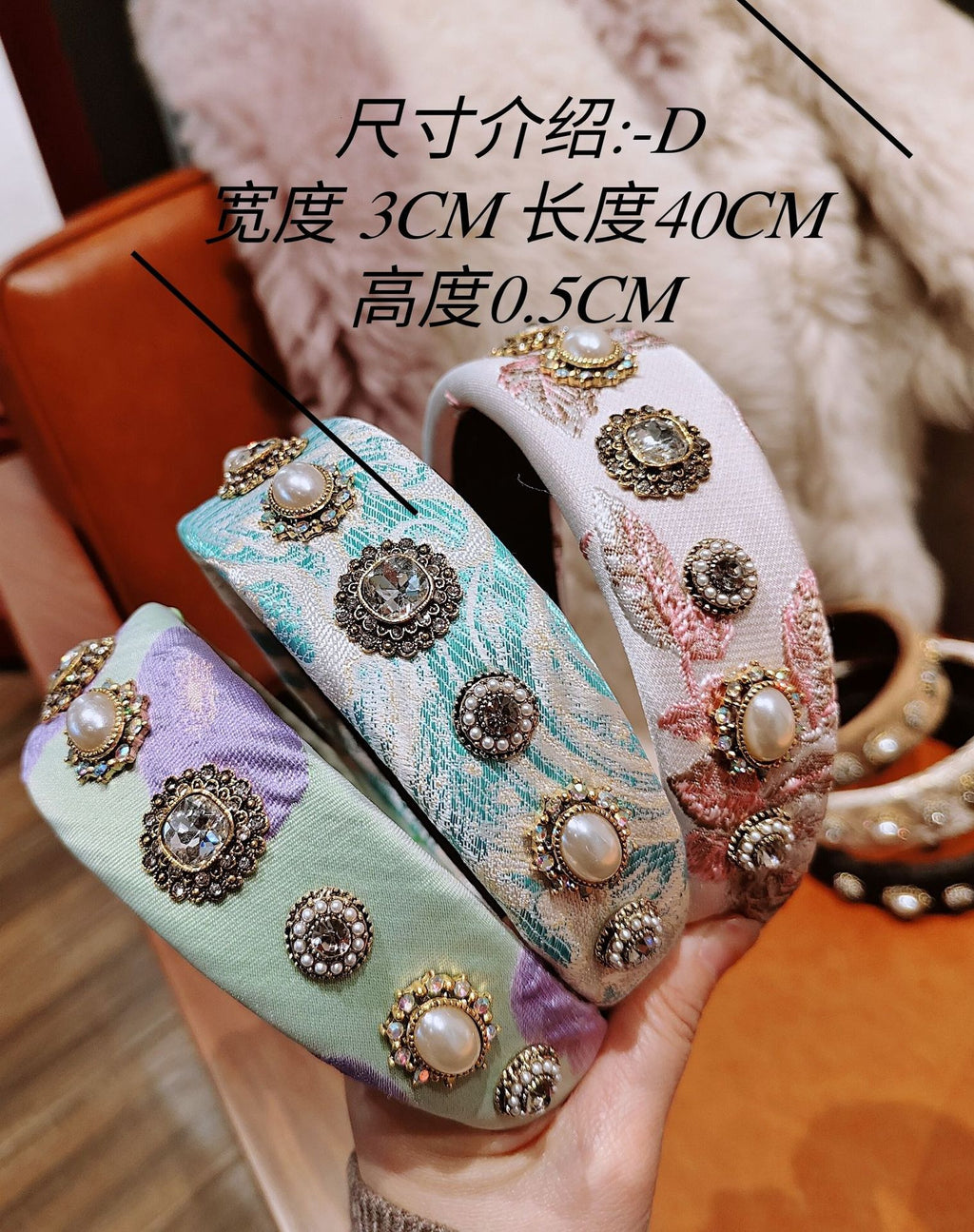 New product headband high cranial top headband fashion baroque retro wide-brimmed hairpin catwalk hair accessories wholesale