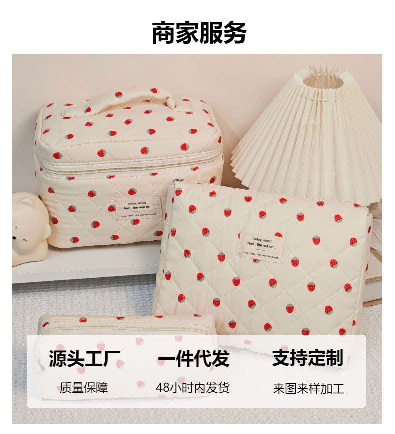 Cosmetic Bag, Large Capacity, Portable Quilted Bag for Girls, Home Skin Care Product Cosmetics Bag, Travel Cosmetics Storage Bag