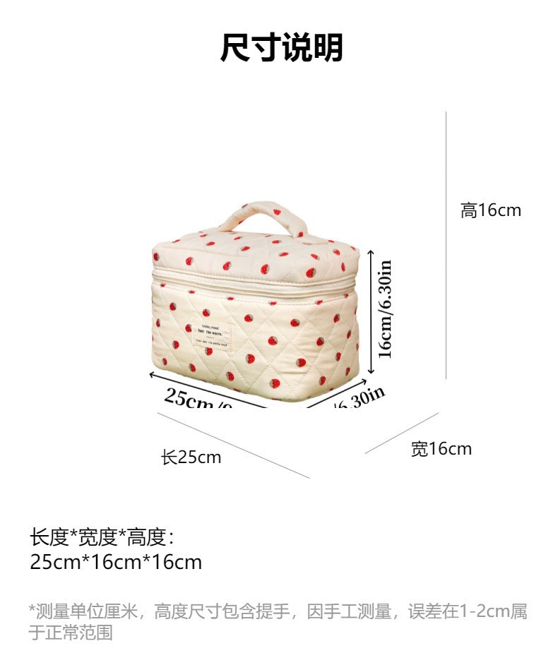 Cosmetic Bag, Large Capacity, Portable Quilted Bag for Girls, Home Skin Care Product Cosmetics Bag, Travel Cosmetics Storage Bag
