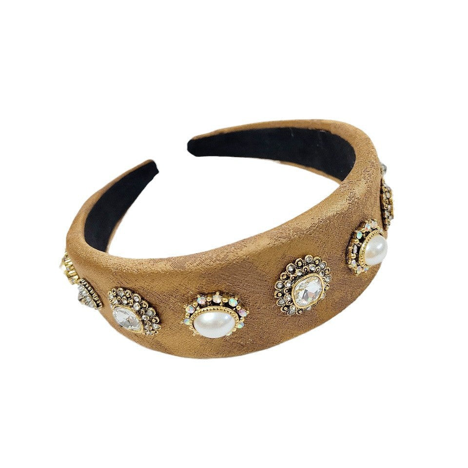 New product headband high cranial top headband fashion baroque retro wide-brimmed hairpin catwalk hair accessories wholesale