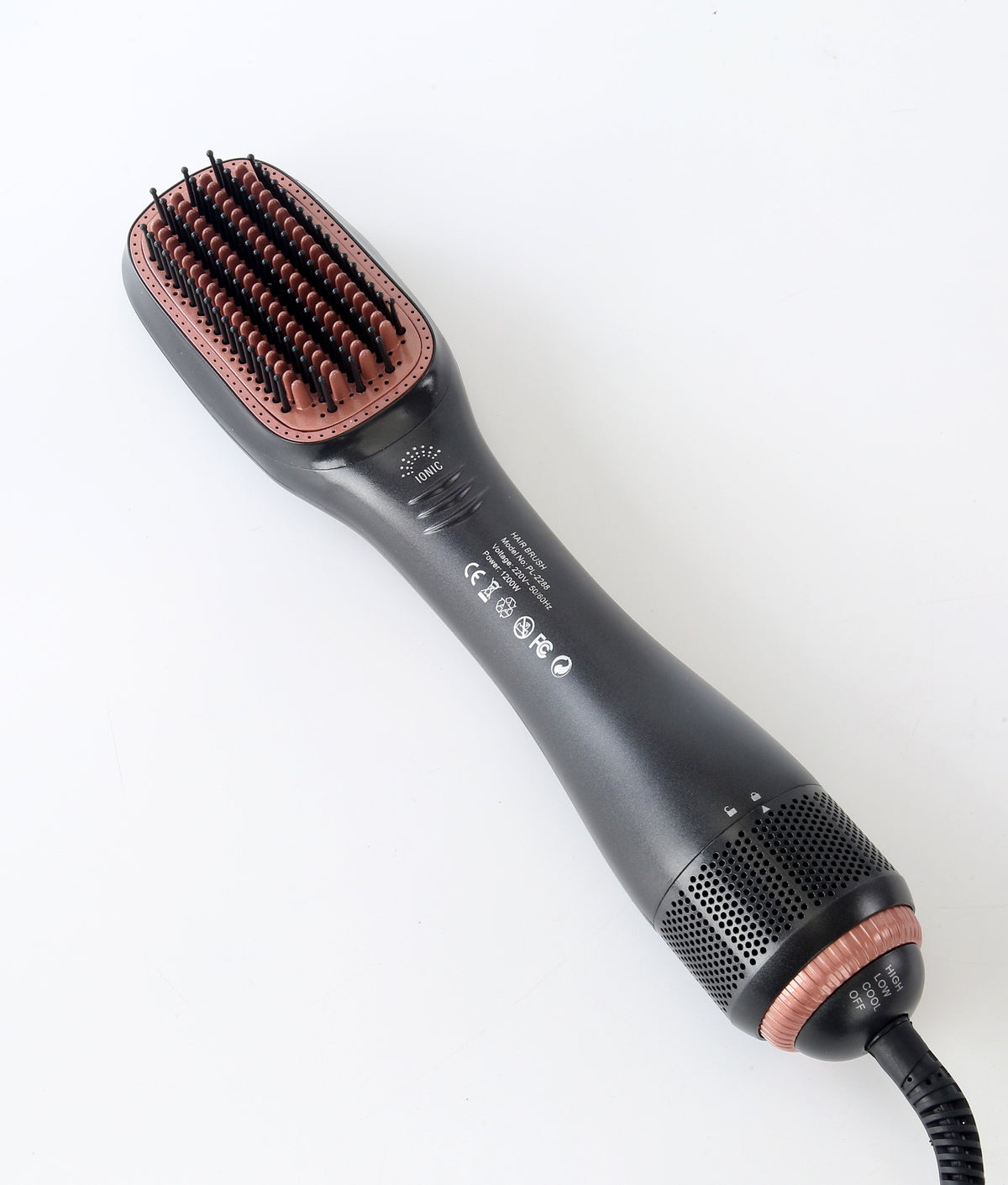 3-in-1 Electric Hair Dryer Hot Air Comb — Straightener & Curling Iron Combo