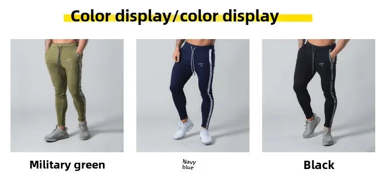 Men's Training Breathable Leggings — Slim-Fit Cotton Sports Pants for Running & Basketball