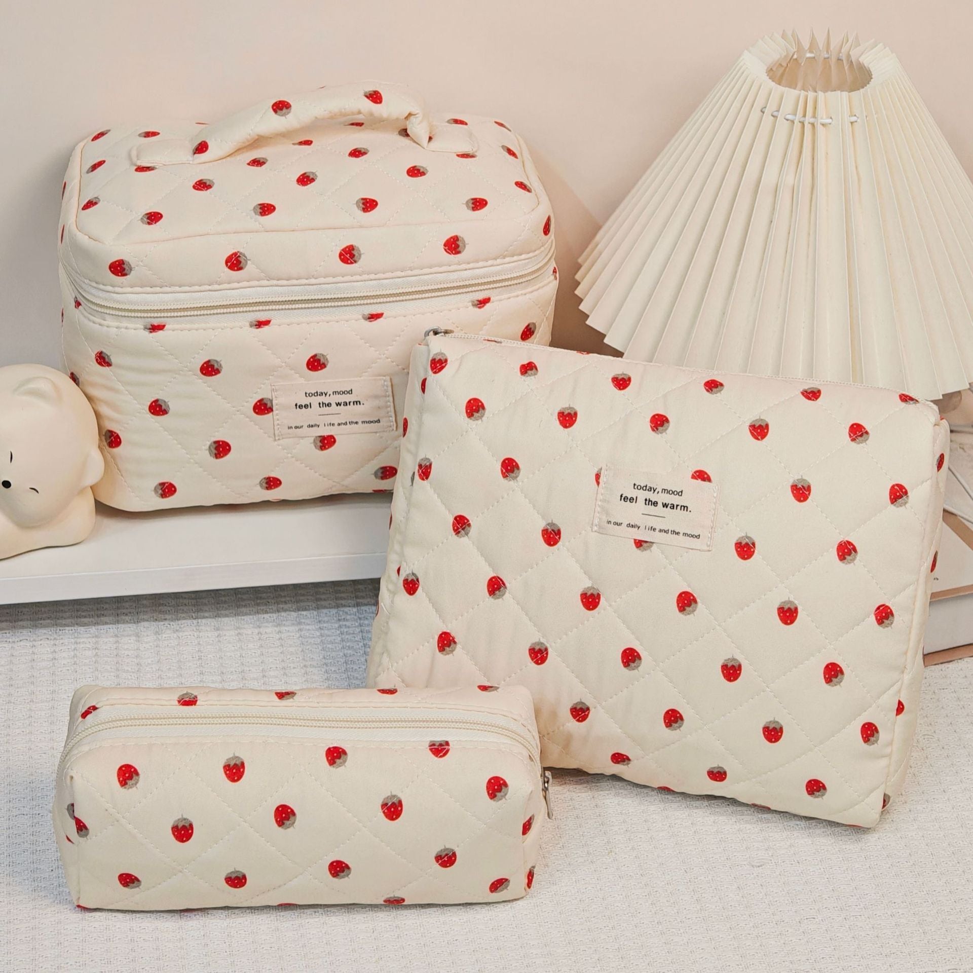 Cosmetic Bag, Large Capacity, Portable Quilted Bag for Girls, Home Skin Care Product Cosmetics Bag, Travel Cosmetics Storage Bag