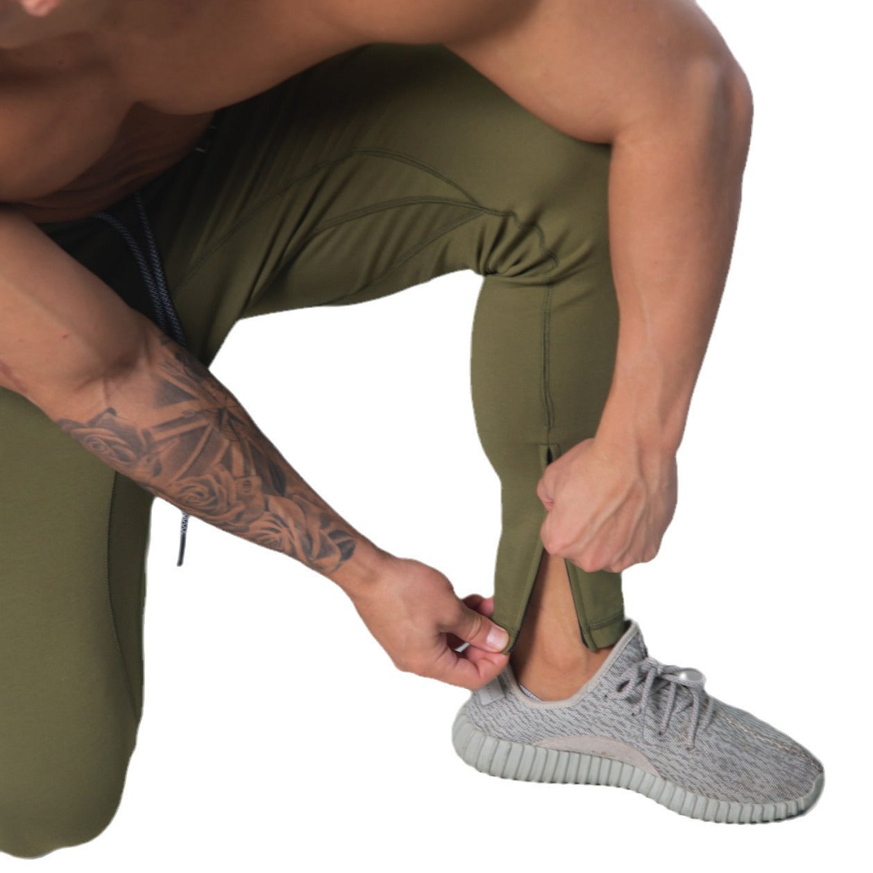 Men's Training Breathable Leggings — Slim-Fit Cotton Sports Pants for Running & Basketball