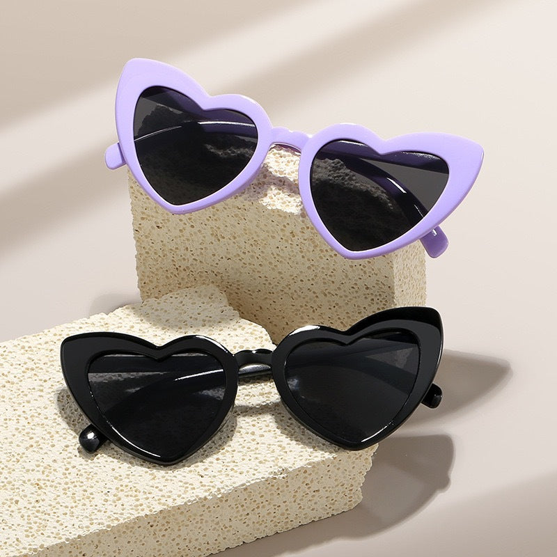 Cat-Eye Peach Heart Sunglasses — UV400 Anti-UV Sun Protection | Trendy Women's Shades