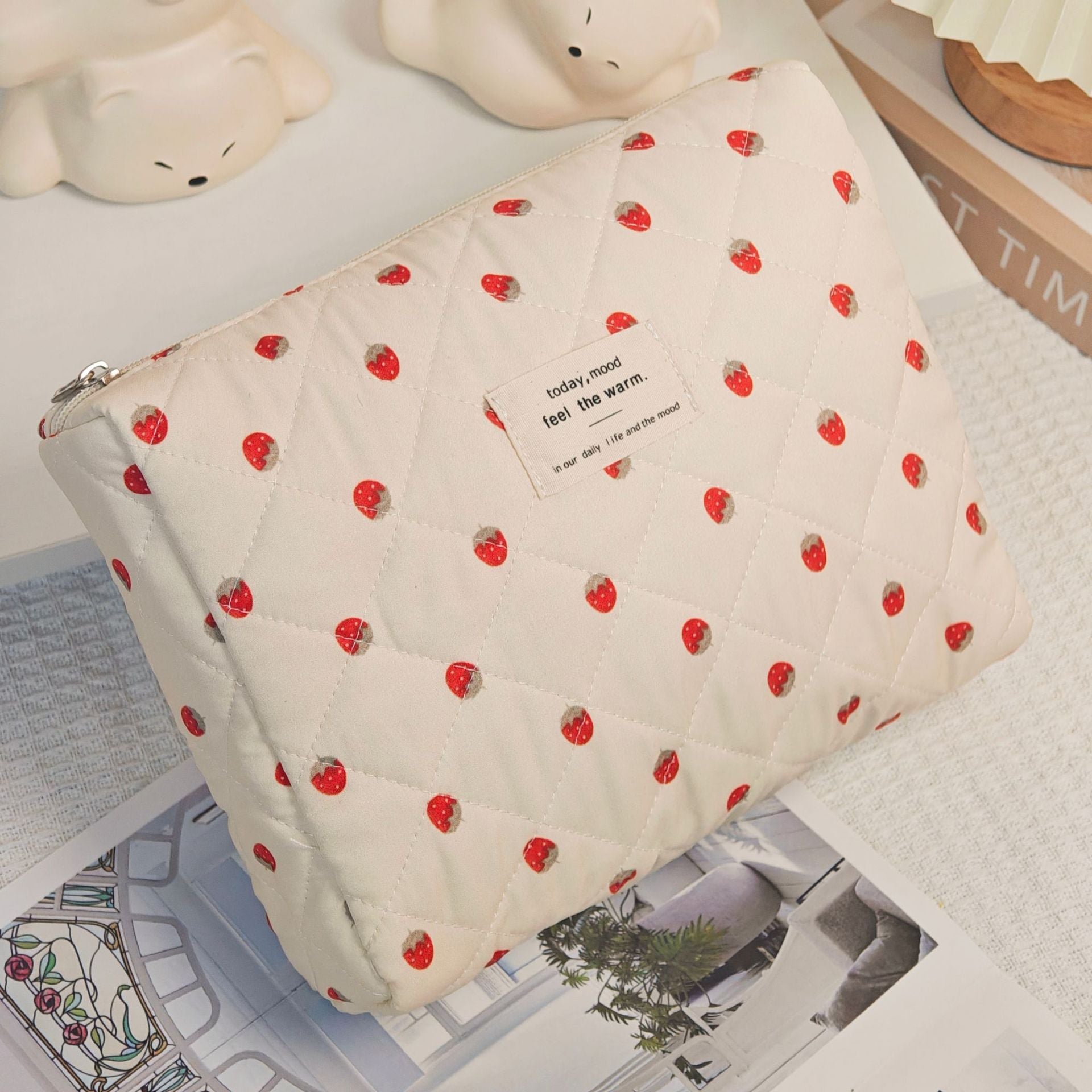 Cosmetic Bag, Large Capacity, Portable Quilted Bag for Girls, Home Skin Care Product Cosmetics Bag, Travel Cosmetics Storage Bag