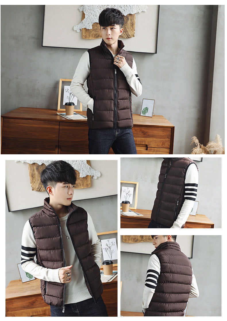 Men's Thick Windproof Sleeveless Vest Jacket — Warm Casual Waistcoat Gilet
