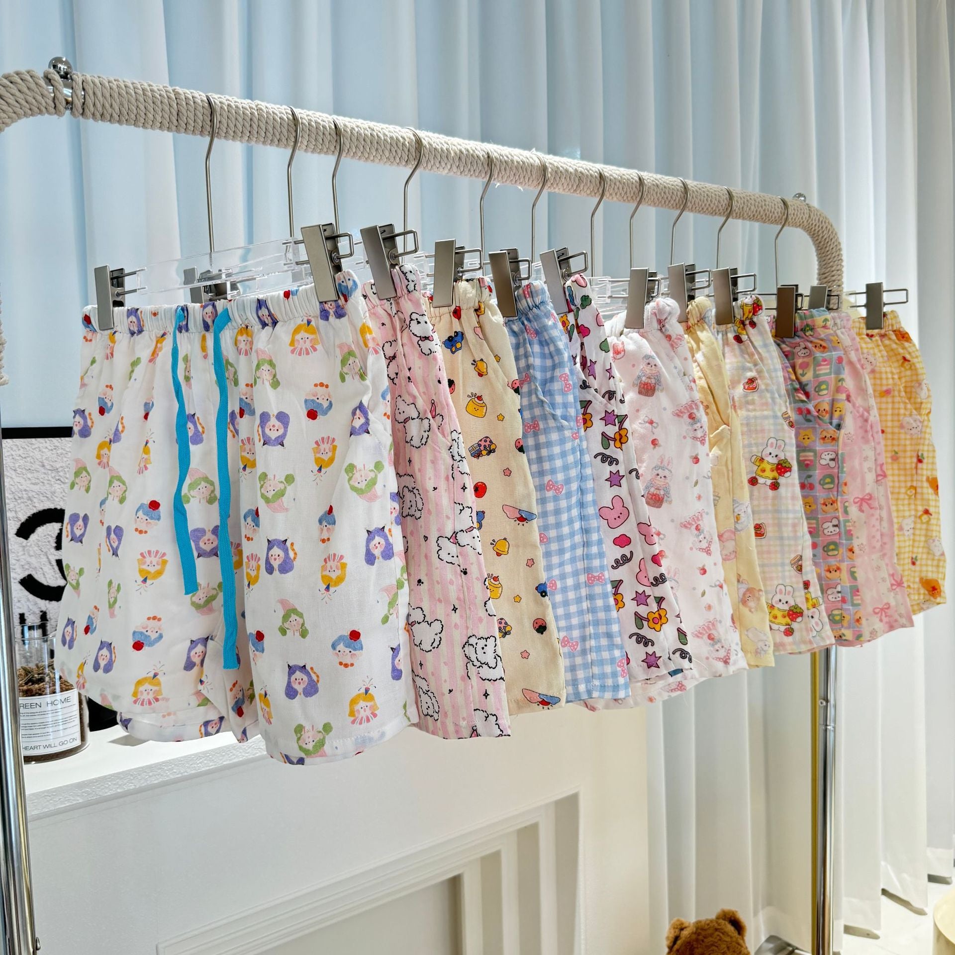 Very Easy to Wear! ! Cotton Loose Pajamas for Girls, Double-Layer Gauze Home Pants, Summer Shorts, Soft Walking Shorts