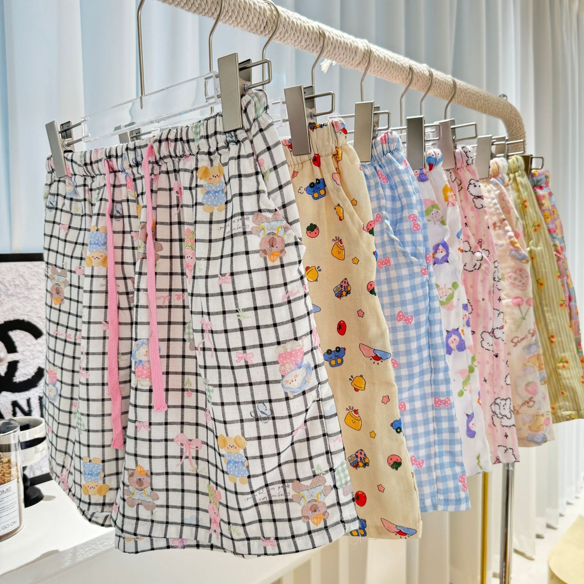 Very Easy to Wear! ! Cotton Loose Pajamas for Girls, Double-Layer Gauze Home Pants, Summer Shorts, Soft Walking Shorts