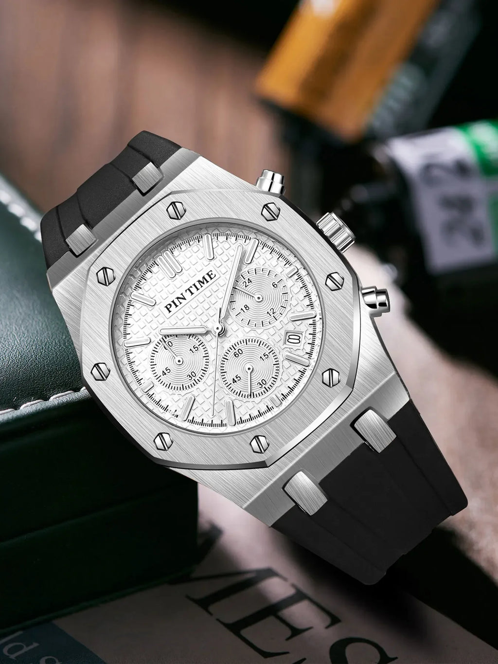 Men's Three-Dial Sports Watch — Multi-Function, Waterproof, Fashion Casual