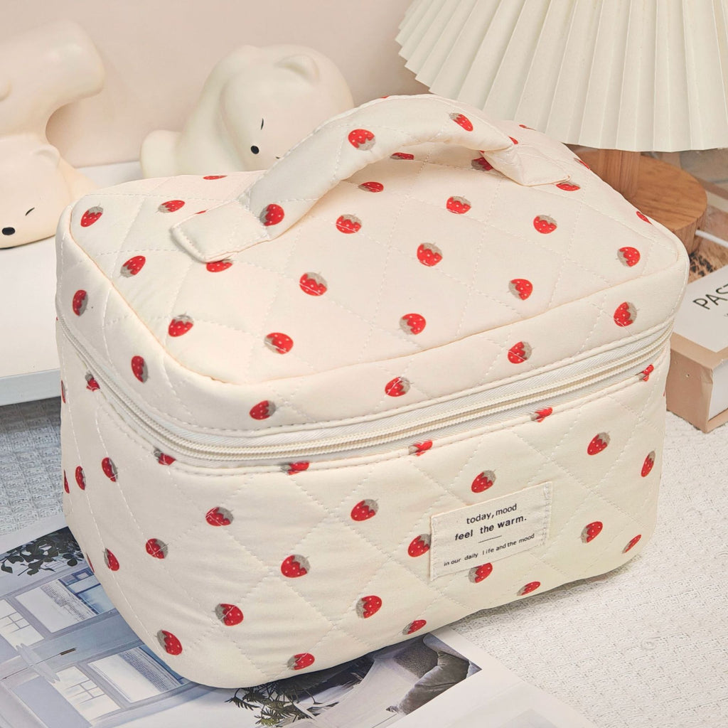 Cosmetic Bag, Large Capacity, Portable Quilted Bag for Girls, Home Skin Care Product Cosmetics Bag, Travel Cosmetics Storage Bag