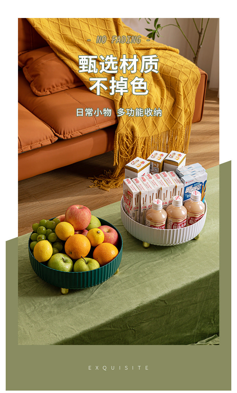 Household Rotating Desktop Storage Box Storage Skin Care Product Storage Rack Dressing Table Plastic Storage Kitchen Living Room Bedroom