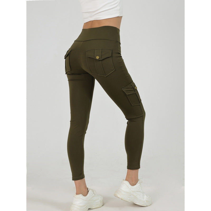 High-Waist Pocket Yoga Pants – Quick-Dry, Butt Lift, Tight Fit for Gym & Fitness