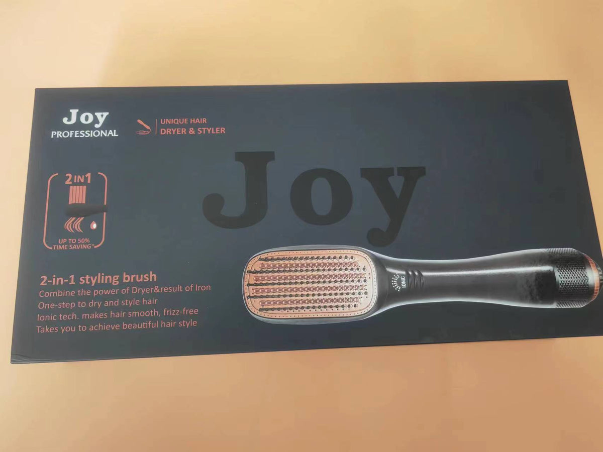 3-in-1 Electric Hair Dryer Hot Air Comb — Straightener & Curling Iron Combo