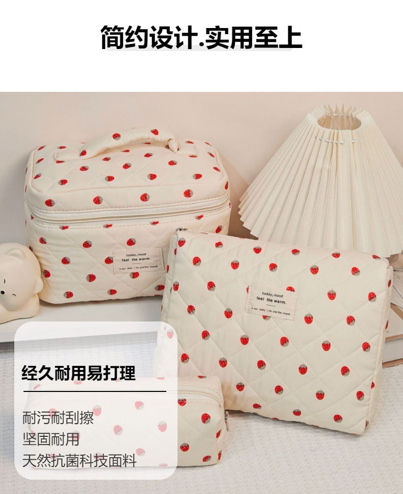 Cosmetic Bag, Large Capacity, Portable Quilted Bag for Girls, Home Skin Care Product Cosmetics Bag, Travel Cosmetics Storage Bag