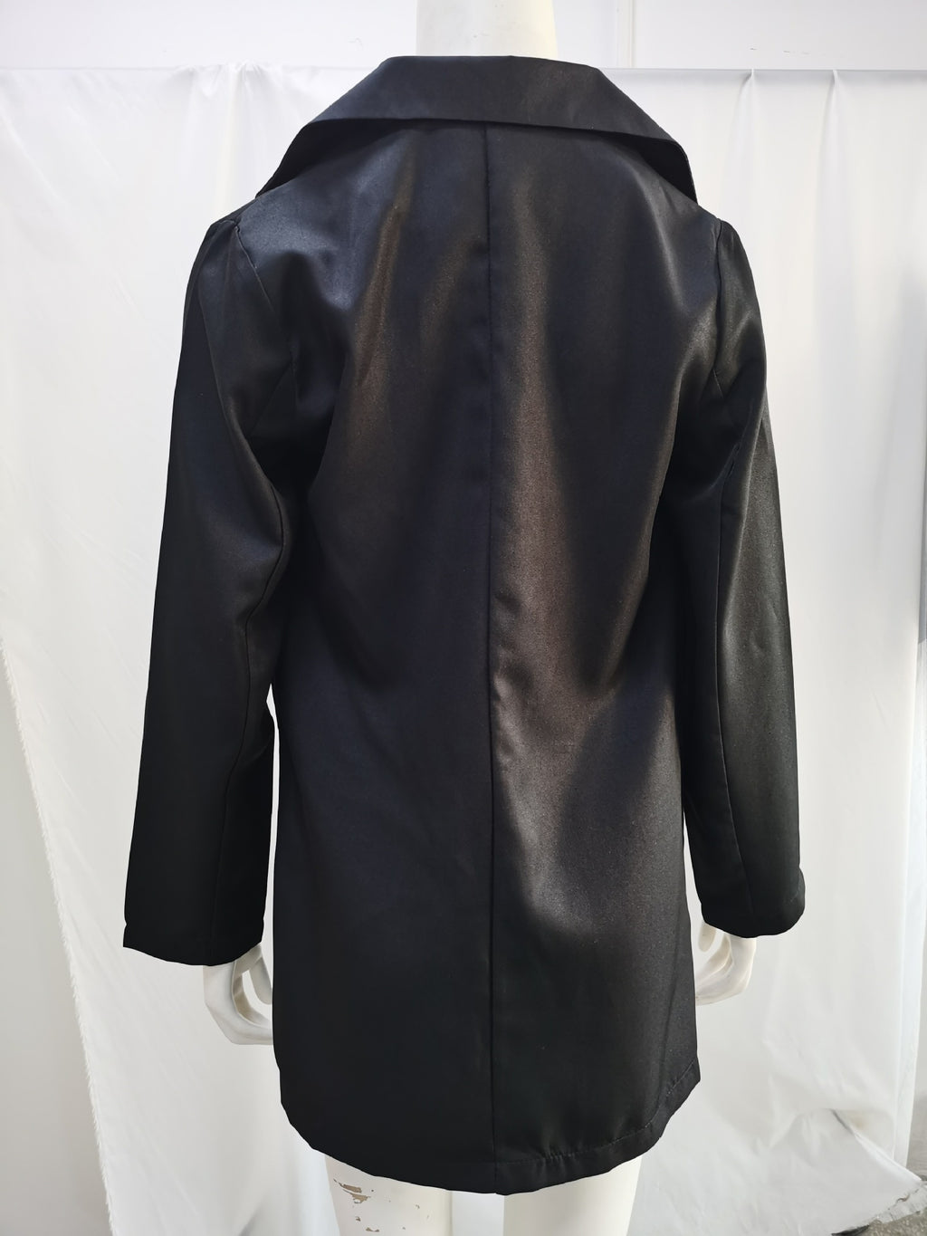 Women's Solid Color Lapel Cardigan Suit Jacket — Long Blazer