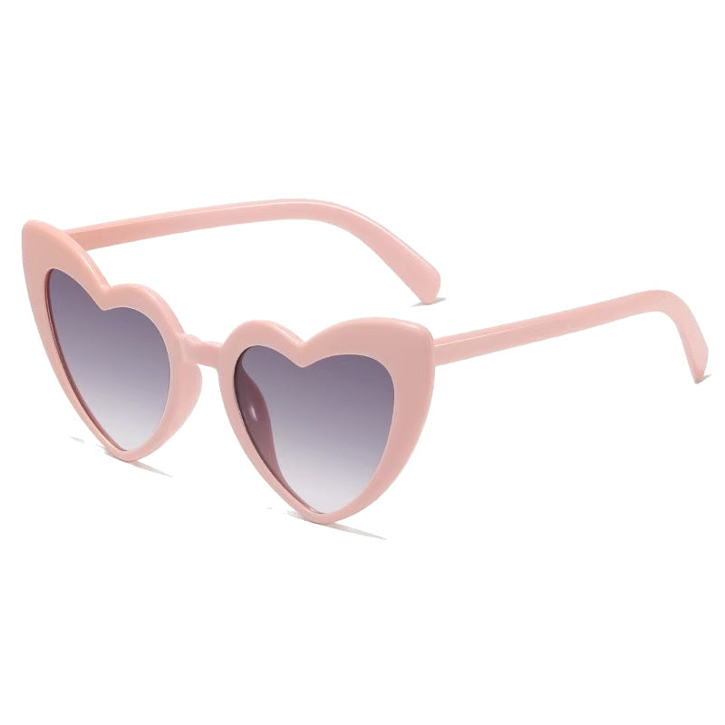 Cat-Eye Peach Heart Sunglasses — UV400 Anti-UV Sun Protection | Trendy Women's Shades