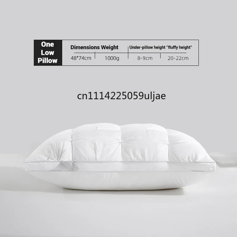 5-Star Hotel Sleeping Pillow – 3D Soft Bilateral Washed Solid Color, Multiple Options