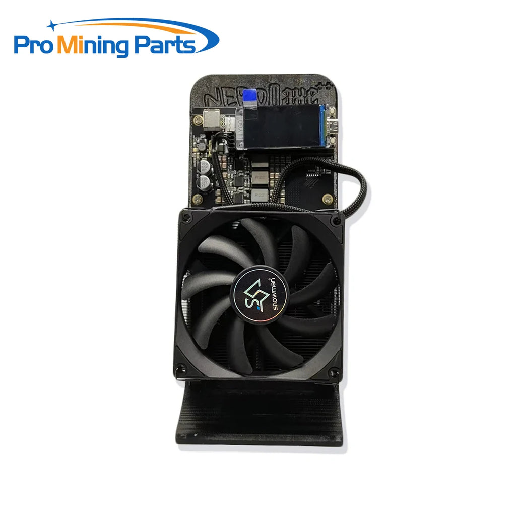 NerdQaxe++ Rev6.1 Bitcoin Solo Miner – 6 TH/s, 75W, 4× BM1370 ASIC, Wi-Fi, Orange & Black