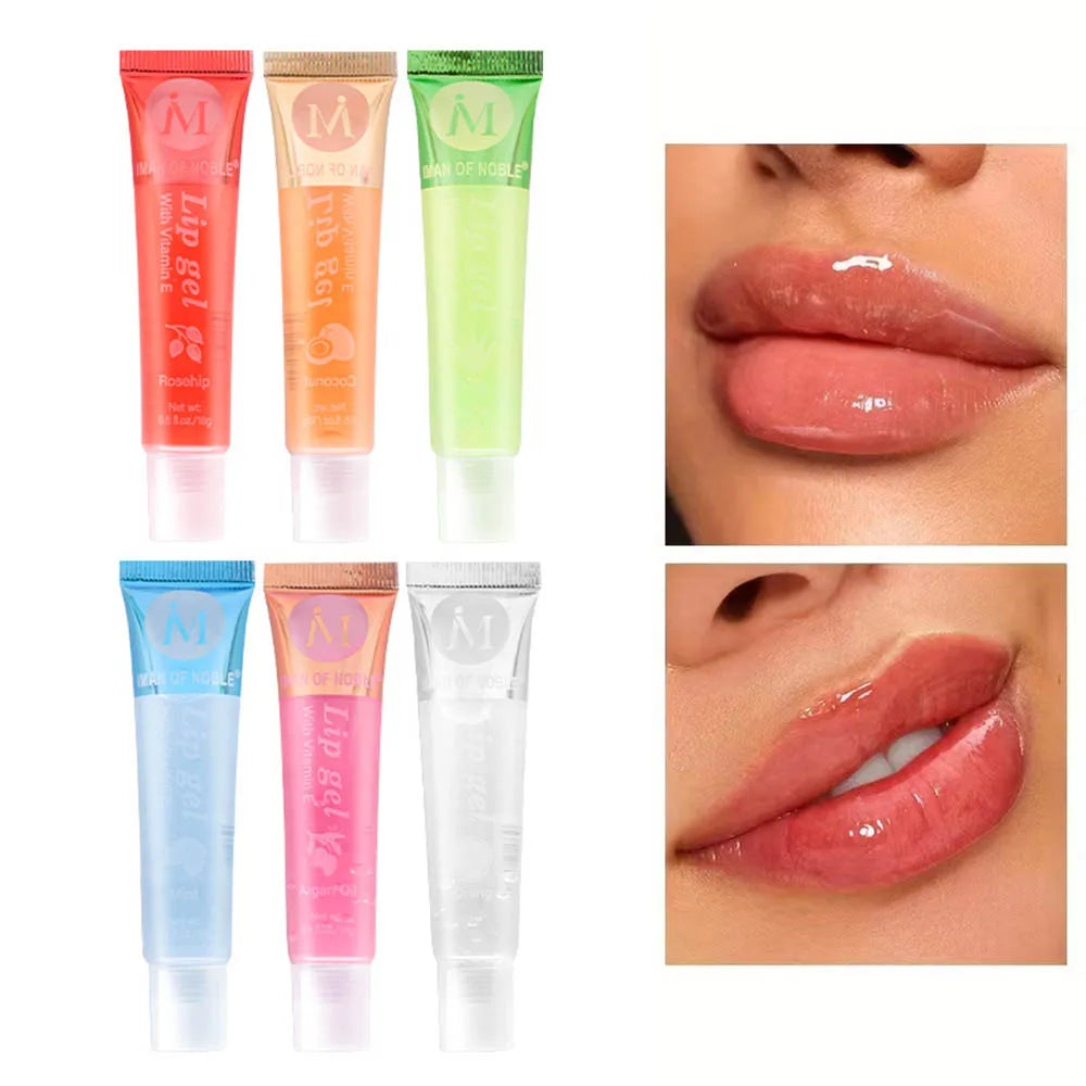6-Piece Fruity Lip Gloss Set — Hydrating Glossy Clear Lip Gel
