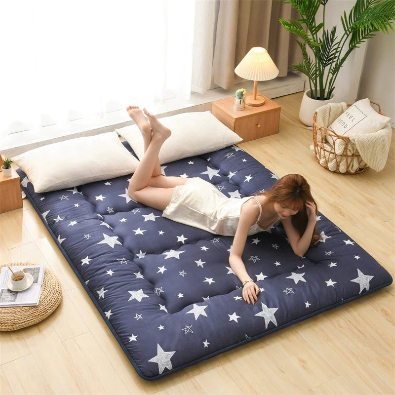 Japanese Style Thick Mattress – Student Dormitory Tatami, Single & Double, Foldable Floor Mattress