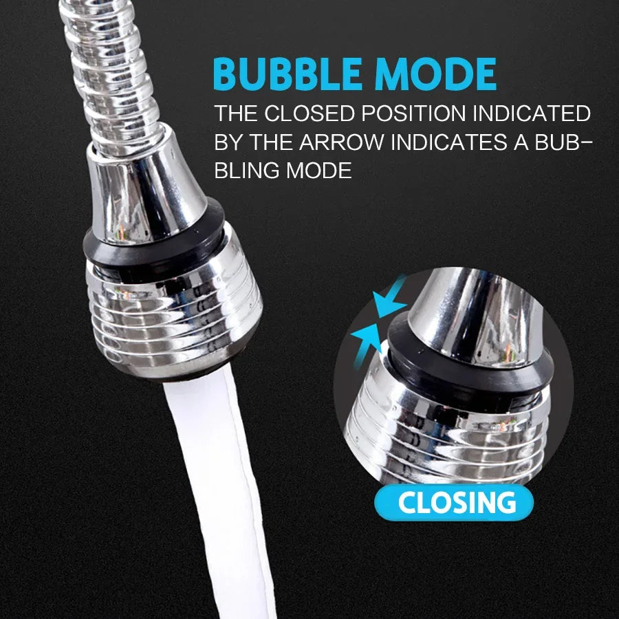 Less Splash. Less Waste. — Stainless Steel Faucet Sprinkler & Water-Saving Extender | Rotating, Splash-Proof, Easy Install, Kitchen & Bathroom