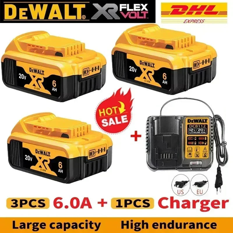DeWALT 20V/60V MAX FlexVolt Battery – 6Ah & 9Ah Replacement for DCB606 DCB205 DCB206 Power Tools