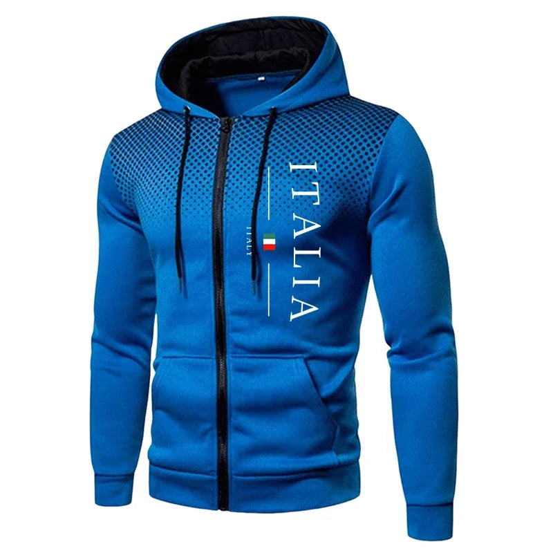 Men's Zipper Hoodie & Sweatpants Set – Urban Casual Sporty Daily Training Tracksuit