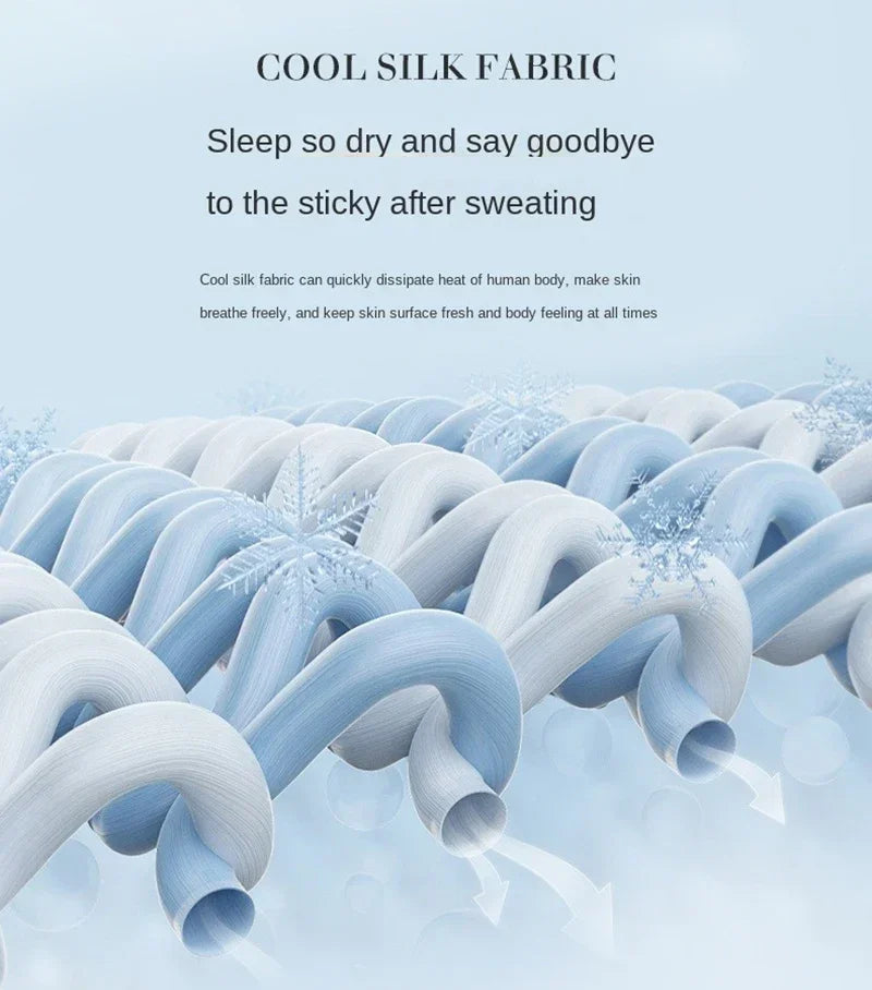 Ice Silk Cooling Blanket – Lightweight Smooth Summer Comforter, Twin & King, Air Condition Quilt