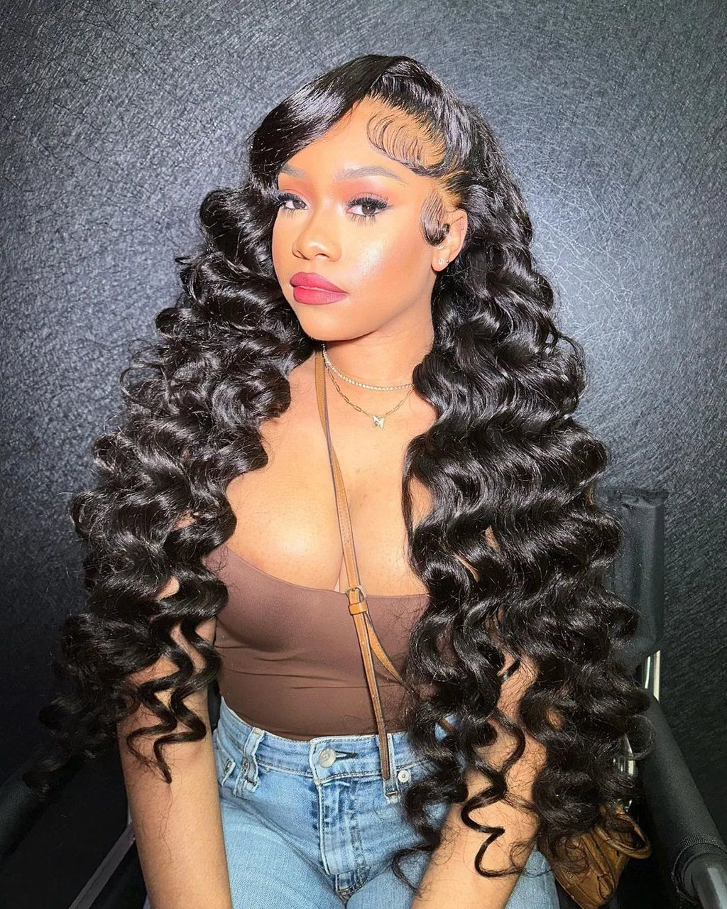 40 Inch Loose Deep Wave Lace Front Human Hair Wig Brazilian Nature Wave Curly Wigs Human Hair 13x6 HD Lace Frontal Wig For Women